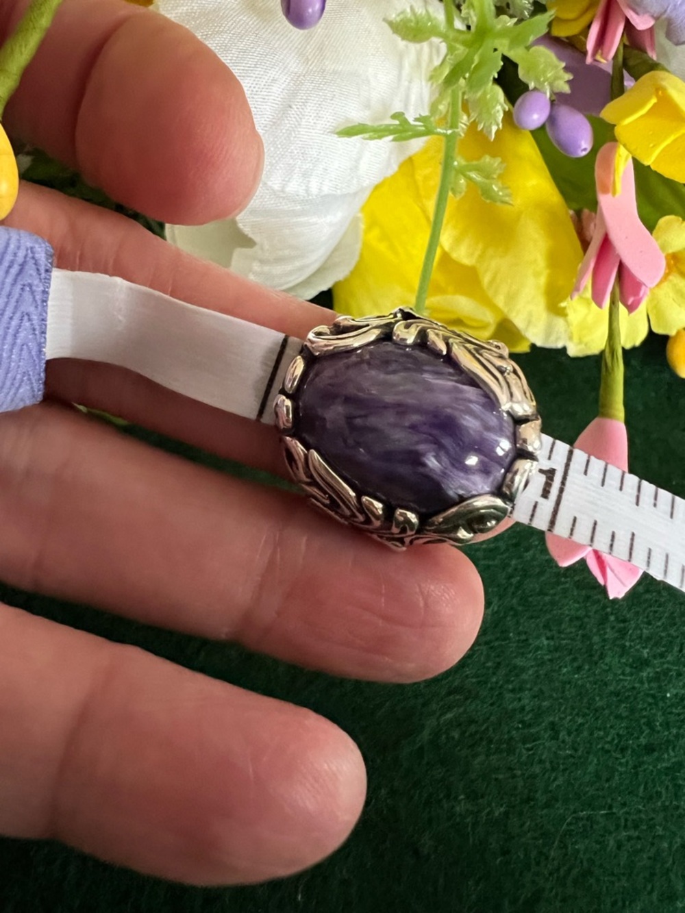 Carolyn Pollack Sterling Silver Charoite Ring - Picture 10 of 10